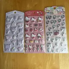 Sanrioキャラマシュマロステッカー 、ぷくっとシール　3枚セット