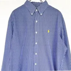 美品人気配色ラルフローレンPolo Ralph LaurenストライプシャツXL