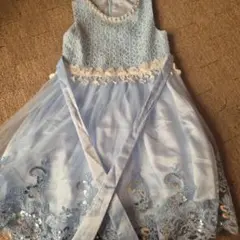 水色刺繍フォーマルドレス 140