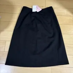 anySiS 黒 ひざ丈スカート 9号