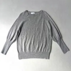 グリーンレーベルリラクシング　アンゴラ　カシミヤ混　ニット　グレー　38