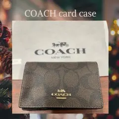 コーチ COACH カードケース PVC 男女兼用　シグネチャー 美品 名刺入れ