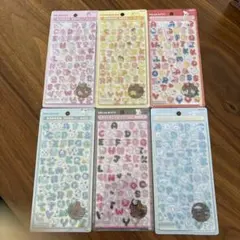 正規品　ボンボンドロップシール　サンリオ　文字6枚セット