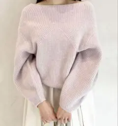 SNIDEL ファーライクオーバーニットプルオーバー