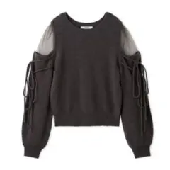 SNIDEL シースルーショルダーニットプルオーバー