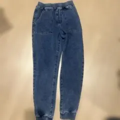 GU ダークブルー ロングパンツ 150cm