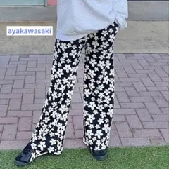 ayakawasaki フラワーパンツ