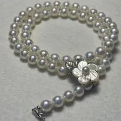 テリ最強 花珠級 アコヤ真珠　パール ネックレス 45cm 2way 留花