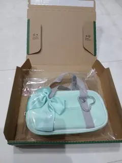 匿名配送スクールバッグ風ペンポーチ ミント 229101