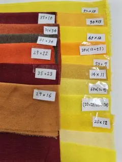 一越ちりめん　黄色と茶系　15枚　 [布がたり]　他　購入品