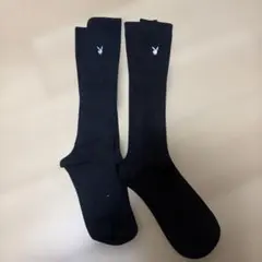 PLAYBOY ソックス ブラック 刺繍入りのサムネイル