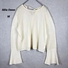 Mila Owen ミラオーウェン シアーニット フレア袖 アイボリー 1 単品