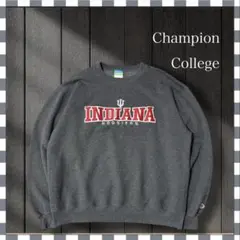 2873/チャンピオン インディアナ大学 カレッジ刺繍ロゴ スウェット L