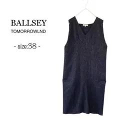 【ボールジィ】トゥモローランド　ノースリーブワンピース　紺　M