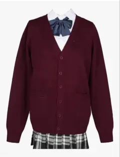jk制服 カーディガン ワインレッド 美品