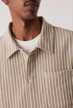 レギュラーフィット テクスチャードオーバーシャツ