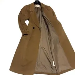 ラピーヌ ブランシュ カシミヤ混 ダブルブレスト チェスターコート キャメル 茶