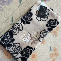 LANVIN バラ柄ポーチ タオル地