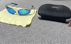 中古美品 PAERDE PA01 偏光レンズ スポーツサングラス ブルー青