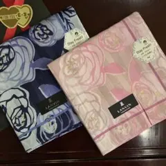LANVIN COLLECTION バラ柄ハンカチ