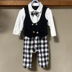 セレモニースーツ タキシード　ロンパース 80cm