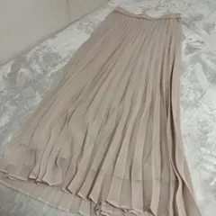 UNIQLO ユニクロ　ロング　シフォン　プリーツスカート S ライトピンク