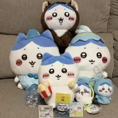 【ちいかわ】ハチワレ　ぬいぐるみ　マスコット　シール　8点セット