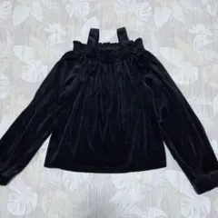 Riche glamour リシェグラマー オフショルダー ベロア調 カットソーのサムネイル