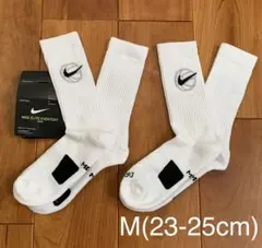 新品　ナイキ　M(23-25cm)バスケット　エブリデイ　クルーソックス　白2足