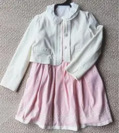 130 ピンク フォーマルドレス ブラウス ジャケット セット 組曲