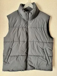 【美品】AZUL スタンドカラー 中綿ベスト ダウンベスト グレー
