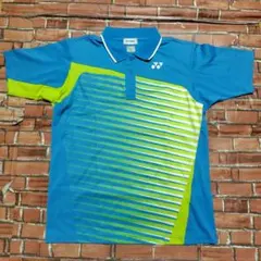 テニス　YONEX スポーツ ポロシャツ 水色/黄緑