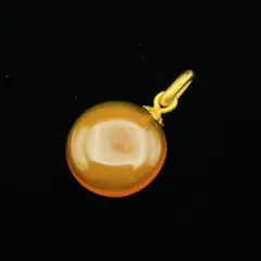 357遺品整理品　ペンダントトップ　琥珀？　瑪瑙？　アゲート？　ゴールド　金色