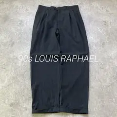 90s LOUIS RAPHAEL ワイド2タックスラックス W36 墨黒