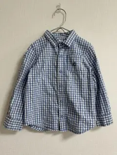 PETIT BATEAU チェック柄長袖シャツ 95cm