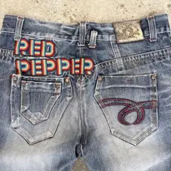 RED PEPPER デニムパンツ グランジ Y2K 平成ギャル お兄系 極太