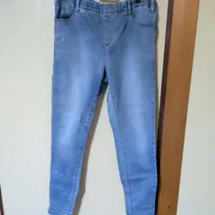 裏起毛ライトブルースキニージーンズ