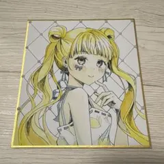 一点物】♡ 手描きイラスト 色紙 アナログ 女の子 - メルカリ