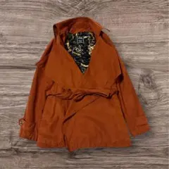 セシルマクビー✨裏地総柄　ベルト付きコート　レディース　Mサイズ　チェーン柄