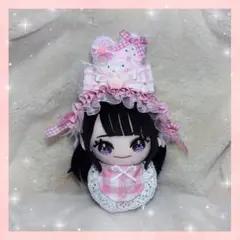 ヘッドドレス　スタイ　セット　16cm　ぬい服　うさ耳　ピンク　ノイミー