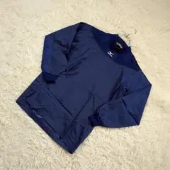 Mizuno ナイロン　ウインドブレイカー　プルオーバー　ハイネック　ブルー