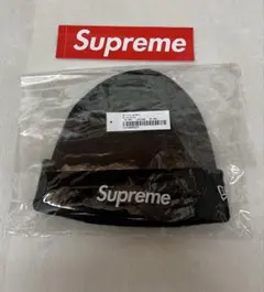 Supreme ブラック ニット帽　シュプリーム　ニューエラ　ボックスロゴ