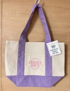 Trader Joe'sトレーダージョーズ ミニトート パステル ラベンダーのサムネイル