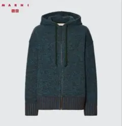UNIQLO×MARNI ミックスカラーニット フルジップパーカー/XS