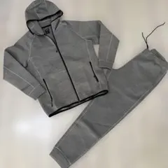 グレー フード付きジャージ上下セット