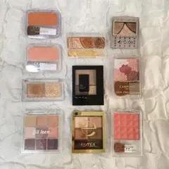 アイシャドウパレット、チーク合わせて 10点