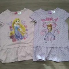 ディズニープリンセスTシャツ2枚セット