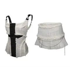 theredthread frayed tweed corset セットアップ - メルカリ
