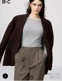 ユニクロC 極暖ヒートテックカシミヤブレンドクルーネックT（長袖）