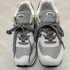 New Balance 574 グレー/バーガンディ